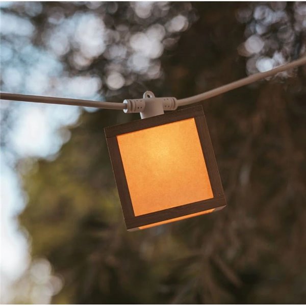 Guirnalda decorativa LED VEGA, de exterior con 10 bombillas de luz cálida, solar, batería y cable, IP44