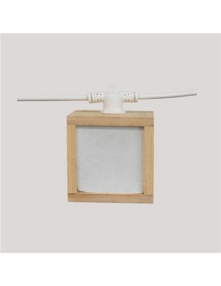 Guirnalda decorativa LED VEGA, de exterior con 10 bombillas de luz cálida, solar, batería y cable, IP44