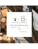 Guirnalda decorativa LED VEGA, de exterior con 10 bombillas de luz cálida, solar, batería y cable, IP44