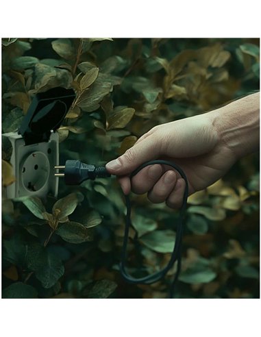 Suspension d'extérieur CALABARDINA, avec câble textile de 5 m, E27 (non inclus), terre cuite, vert et blanc