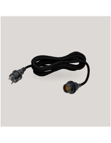 Luminária pendente para exterior CALABARDINA, com cabo têxtil de 5m, E27 (não incluído), terracota, verde e branco