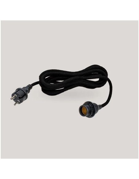 Luminária pendente para exterior CALABARDINA, com cabo têxtil de 5m, E27 (não incluído), terracota, verde e branco