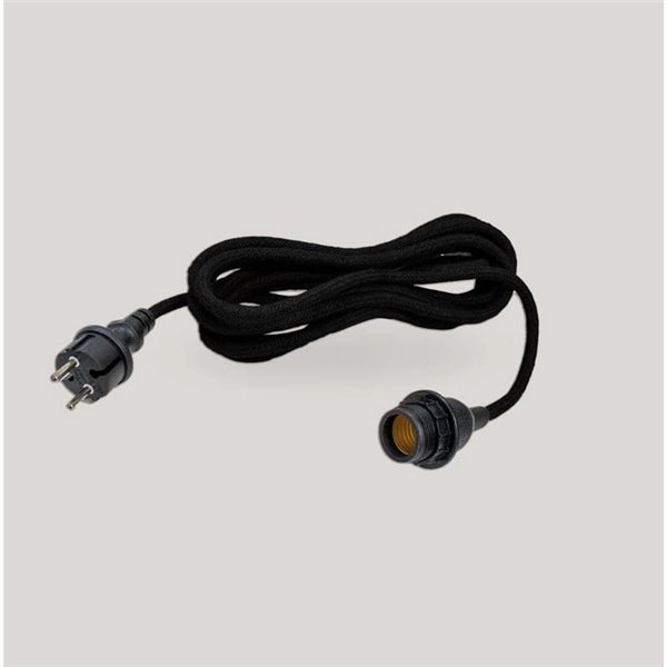 Luminária pendente para exterior CALABARDINA, com cabo têxtil de 5m, E27 (não incluído), terracota, verde e branco