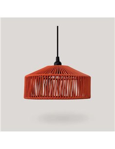 Lámpara colgante para exterior CALABARDINA, con cable textil 5m, E27 (no incl.), terracota, verde y blanco