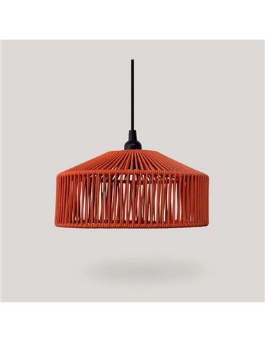 Lámpara colgante para exterior CALABARDINA, con cable textil 5m, E27 (no incl.), terracota, verde y blanco