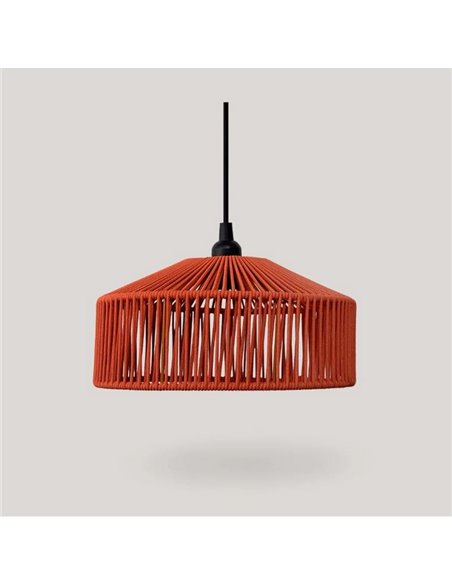 Luminária pendente para exterior CALABARDINA, com cabo têxtil de 5m, E27 (não incluído), terracota, verde e branco