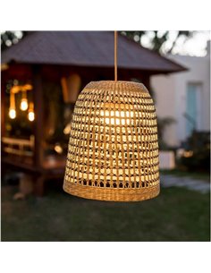 Lampe à suspension d'extérieur POSITANO, E27 (non incluse) style rustique, avec câble textile noir, installation facile