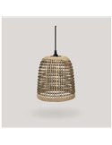 Lámpara colgante exterior POSITANO, E27 (no incl.) estilo rústico, con cable textil negro, fácil instalación