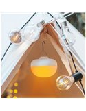 Bombilla LED recargable CHERRY, 9W, luz muy cálida 1800K, con mando IR y base magnética, exterior