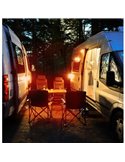 Bombilla LED recargable CHERRY, 9W, luz muy cálida 1800K, con mando IR y base magnética, exterior







