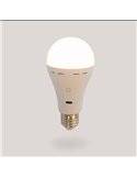 Bombilla portátil recargable E27 LAPERA, 350Lm, luz regulable y dimable con mando y temporizador