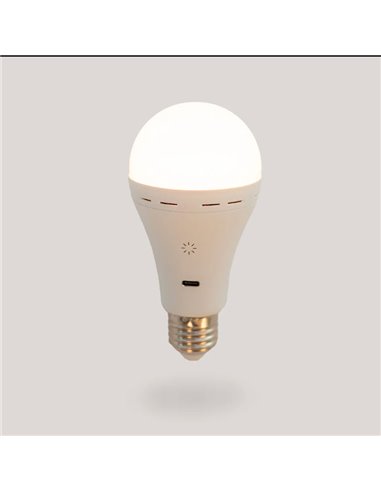 Ampoule portable rechargeable LAPERA E27, 350 lm, intensité variable et réglable, avec télécommande et minuterie