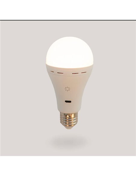Ampoule portable rechargeable LAPERA E27, 350 lm, intensité variable et réglable, avec télécommande et minuterie
