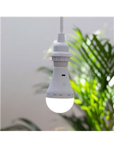 Bombilla portátil recargable E27 LAPERA, 350Lm, luz regulable y dimable con mando y temporizador 2