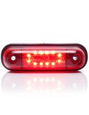 Mini Tercera Luz de Freno Roja Led Rectangular 12V S3 Tulipa Roja Was | LeonLeds