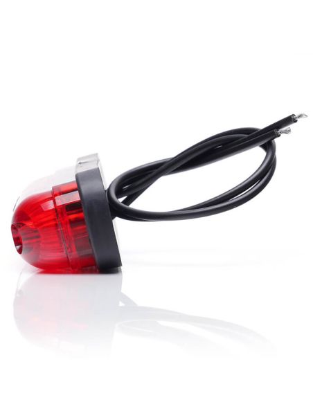 Mini Tercera Luz de Freno Roja Led Rectangular 12V S3 Tulipa Roja Was 2059 | LeonLeds