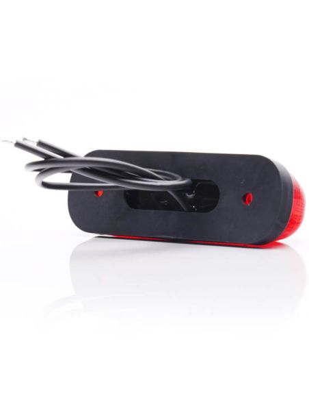 Mini Tercera Luz de Freno Roja Led Rectangular 12V S3 Tulipa Roja Was 2059 | LeonLeds