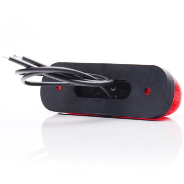 Mini Terceira Luz de Freio Led Vermelha Retangular 12V S3 Tulipa Vermelha Was 2059 | LeonLeds