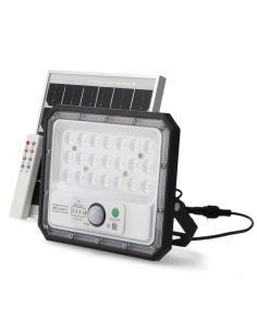 Foco Proyector LED Solar con Sensor 50W ARAS 4000K o 6000K IP65 con mando a distancia Ledme