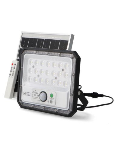 Projecteur solaire LED avec capteur 50 W ARAS 4 000 K ou 6 000 K IP65 avec télécommande Ledme