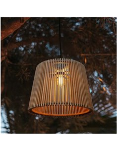 Suspension OKINAWA, E27, pour usage extérieur, fabriquée à la main avec des fibres naturelles 2