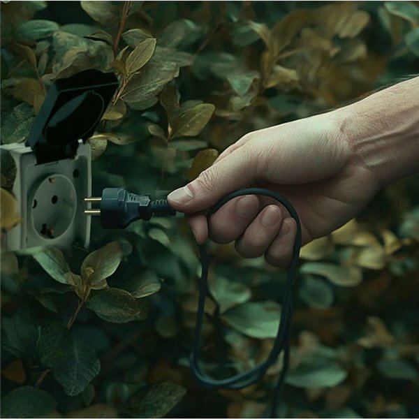 Luminária pendente OKINAWA, E27, para uso externo, feita à mão com fibras naturais