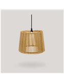 Lámpara de techo colgante OKINAWA, E27, para exterior, hecha a mano con fibras naturales