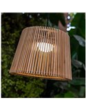 Lámpara de techo colgante OKINAWA, E27, para exterior, hecha a mano con fibras naturales