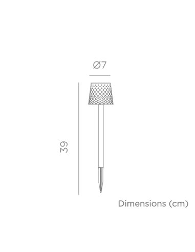 Espigão solar LED GRETITA, pacote com 20 unidades, com sensor crepuscular, 8Lm, 3000K, preto