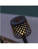 Pica solar LED GRETITA pack de 20 uds, con sensor crepuscular 8Lm, 3000K, negro






