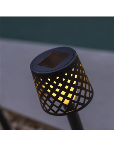 Pica solar LED GRETITA pack de 20 uds, con sensor crepuscular 8Lm, 3000K, negro






