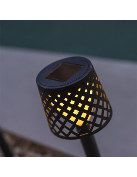 Pica solar LED GRETITA pack de 20 uds, con sensor crepuscular 8Lm, 3000K, negro






