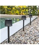 Pica solar LED GRETITA pack de 20 uds, con sensor crepuscular 8Lm, 3000K, negro






