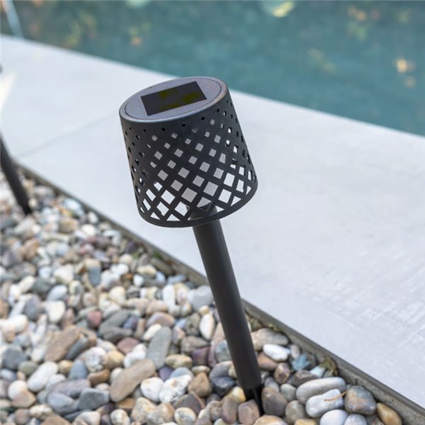 Pica solar LED GRETITA pack de 20 uds, con sensor crepuscular 8Lm, 3000K, negro






