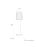 Lámpara de pie LED de exterior con cable CARMEN 110, blanco frío o blanco cálido