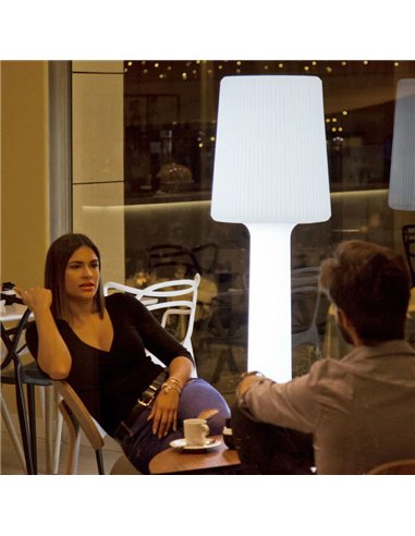 Luminária de chão LED CARMEN 165 para exterior com cabo, branco frio ou branco quente