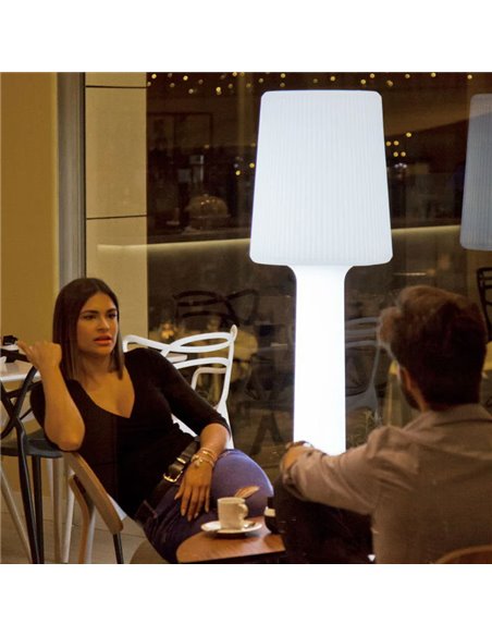 Luminária de chão LED CARMEN 165 para exterior com cabo, branco frio ou branco quente