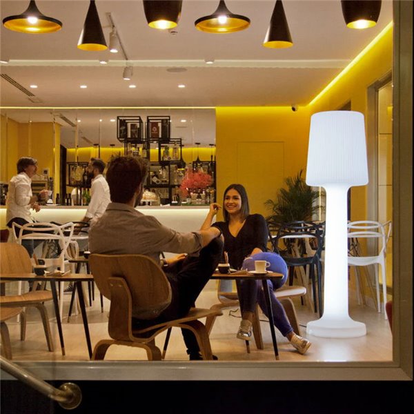 Luminária de chão LED CARMEN 165 para exterior com cabo, branco frio ou branco quente