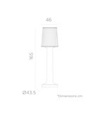 Lámpara de pie LED de exterior con cable CARMEN 165, blanco frío o blanco cálido