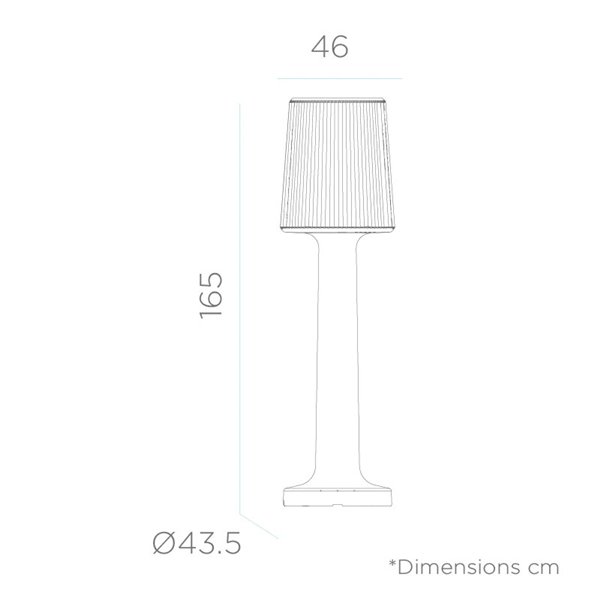 Lámpara de pie LED de exterior con cable CARMEN 165, blanco frío o blanco cálido