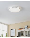 Ambiente Plafón LED de Techo y Pared para Baño PINETTO IP44 15,6W 4000K Blanco y Cromo 900365 Eglo