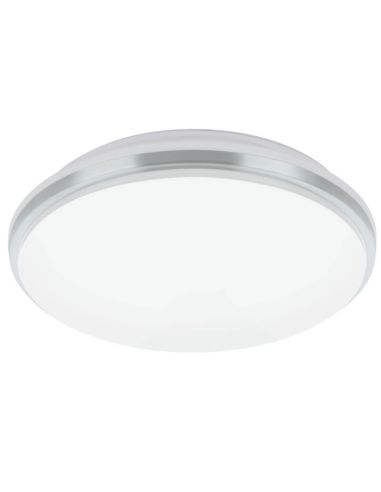 Luminária de teto e parede LED PINETTO para banheiro IP44 15,6W 4000K Branco e Cromado 900365 Eglo