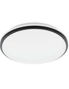 Plafón LED PINETTO Negro y Blanco IP44 Ø340mm 15,6W 4000K para Baño estilo moderno Eglo 900366