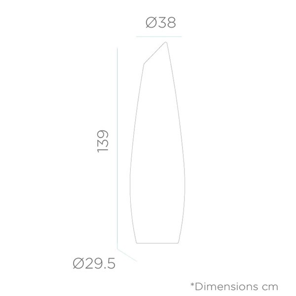 Luminária de chão LED moderna para exterior com cabo FREDO 140, luz fria ou quente