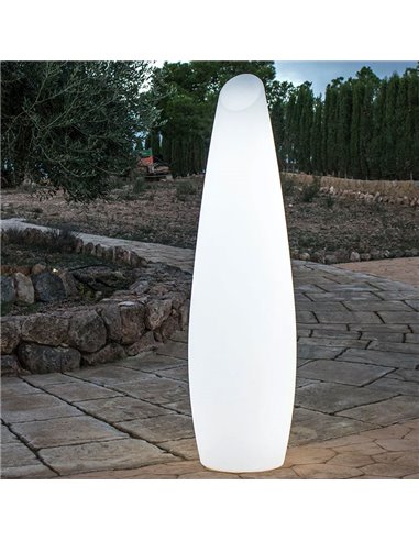 Lámpara de pie LED moderna de exterior con cable FREDO 140, luz fría o cálida
