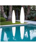 Lámpara de pie LED moderna de exterior con cable FREDO 140, luz fría o cálida