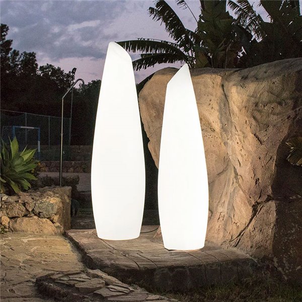 Lámpara de pie LED moderna de exterior con cable FREDO 140, luz fría o cálida