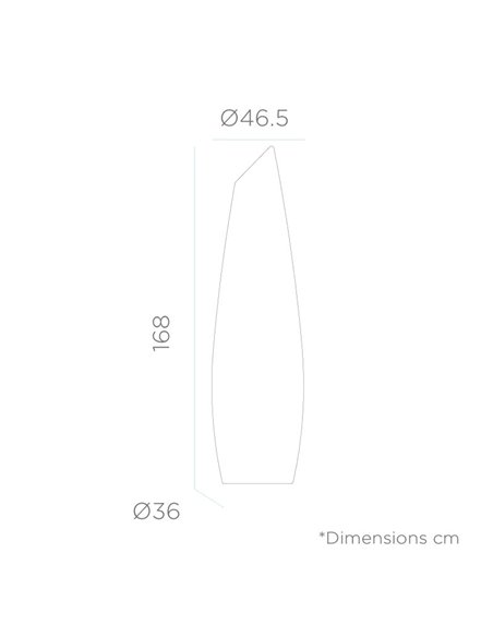 Lampadaire d'extérieur LED moderne avec câble FREDO 170, lumière froide ou chaude