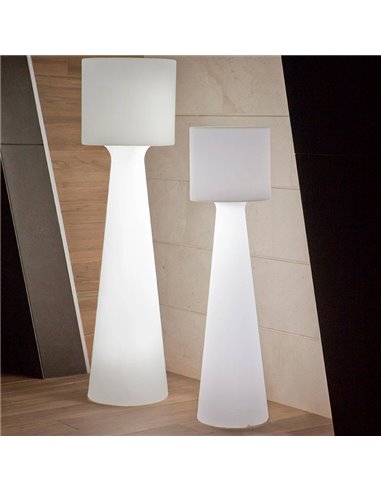 Luminária de piso externa LED recarregável GRACE 140 com luz RGB e luz branca fria