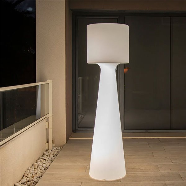 Luminária de piso externa LED recarregável GRACE 140 com luz RGB e luz branca fria